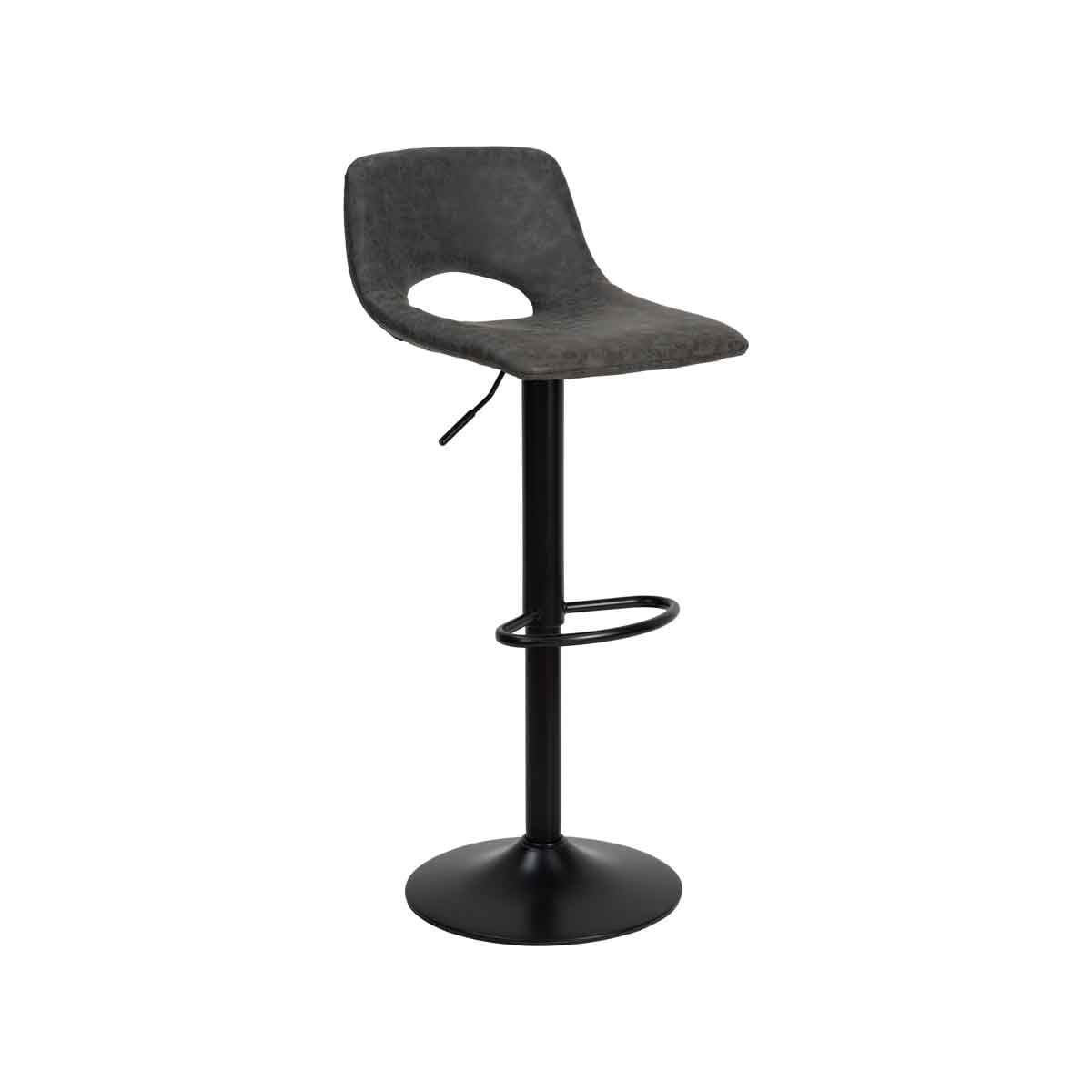 Juego de 2 taburetes de bar JENKI gris oscuro reg.