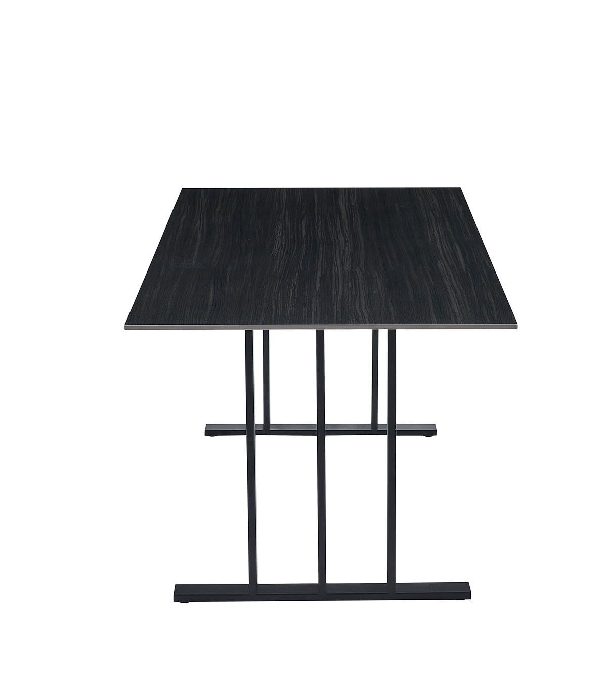 Mesa de comedor PISA negra con tablero de cerámica