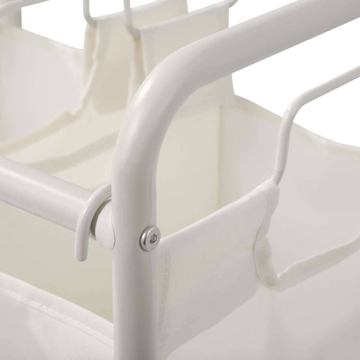 Mueble auxiliar para ropa sucia blanco