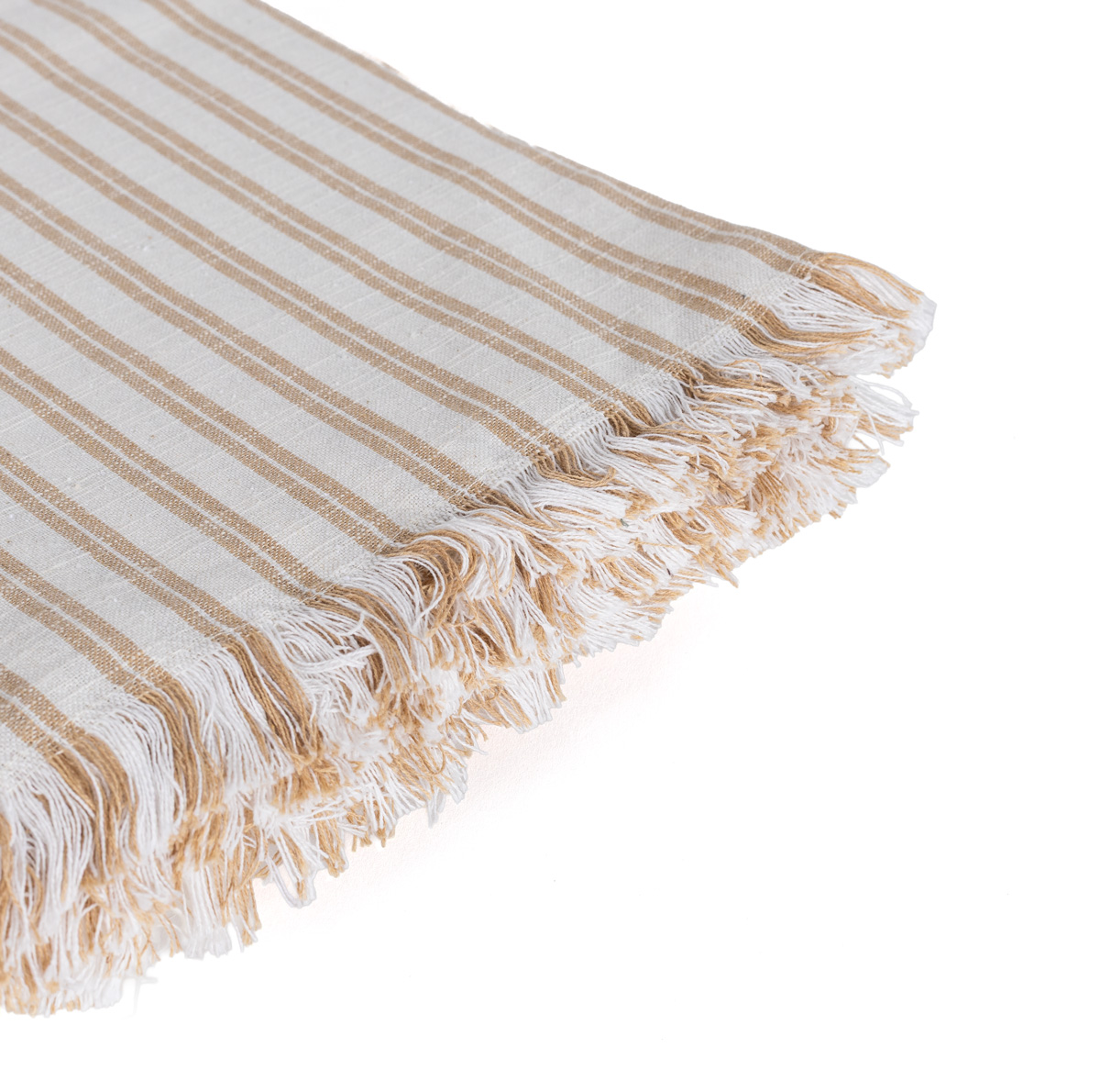 Mantel de mesa SLUB STRIPES beige 140x320cm