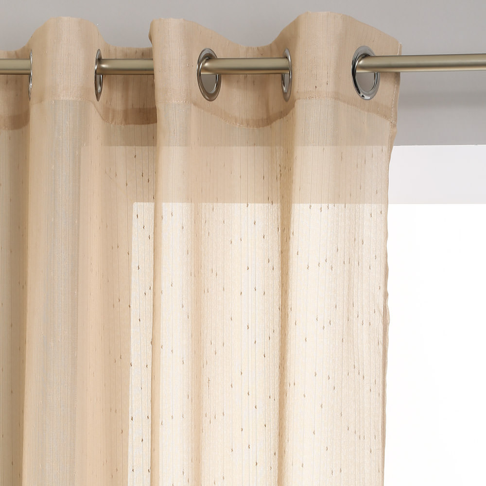 Cortina Efecto Rayas Beige 140x240Cm