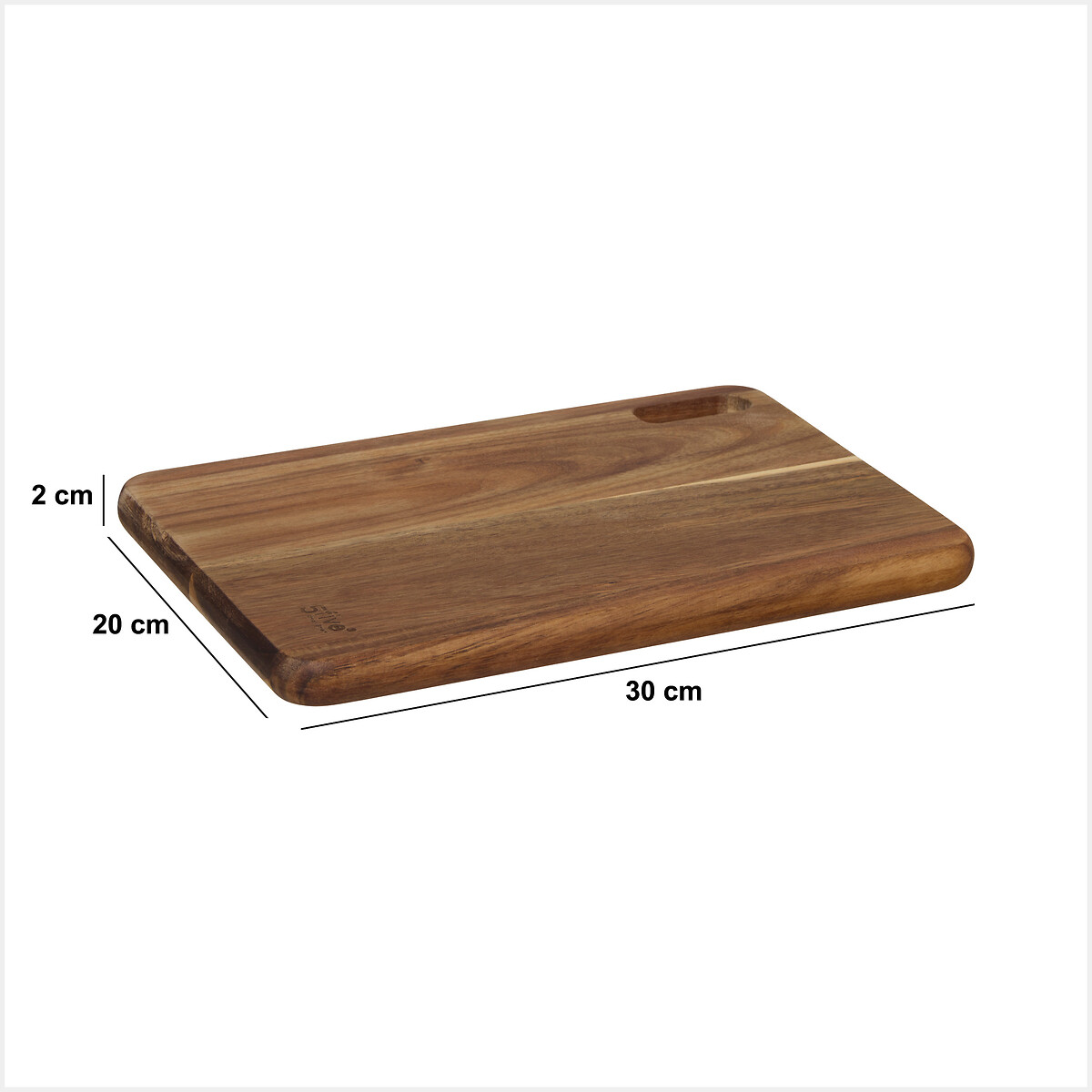 Tabla de cortar rectangular marr&oacute;n de madera