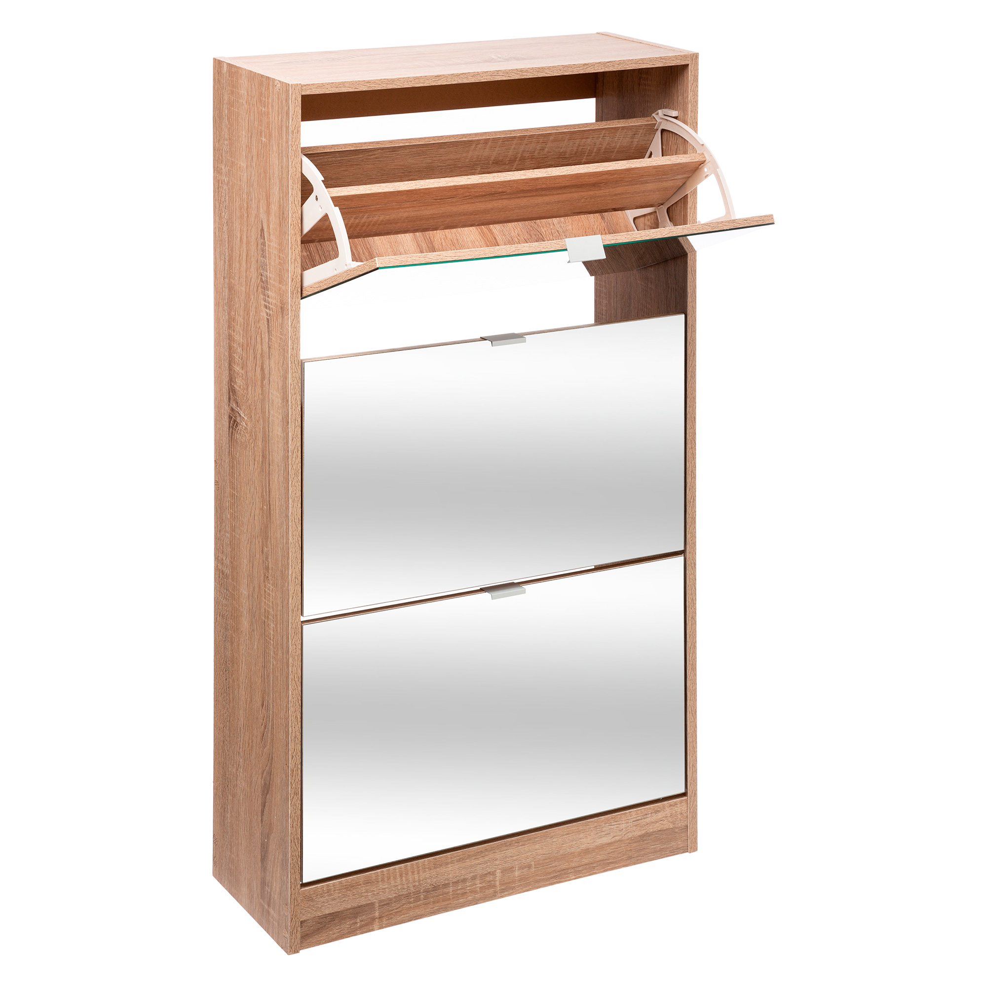 Zapatero De Madera C/3 Cajones Y Espejo