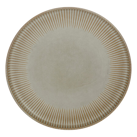 Plato llano CHLOE beige de cer&aacute;mica 27cm
