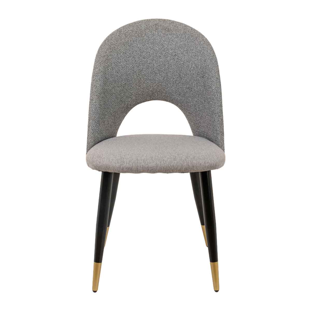 Silla RICK gris con patas metálicas