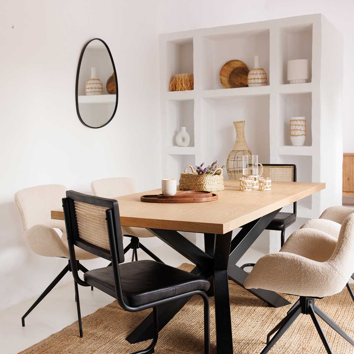 Mesa De Comedor Exten. 180-220x90Cmx76Cm