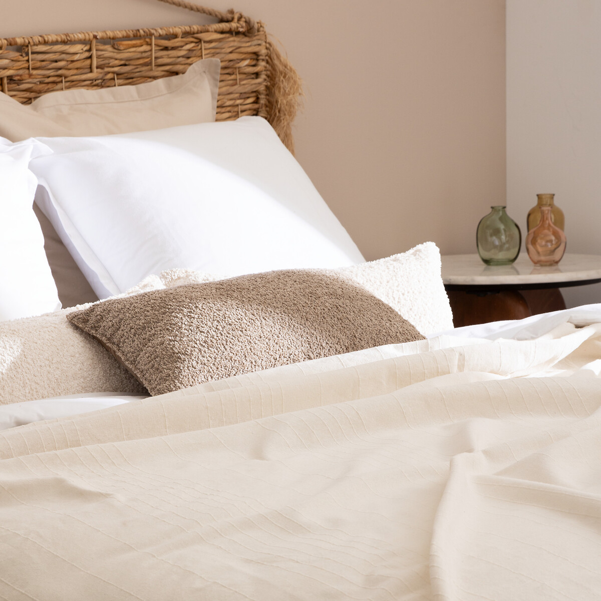 Almohada Bouclette Gris Pardo 30x50cm