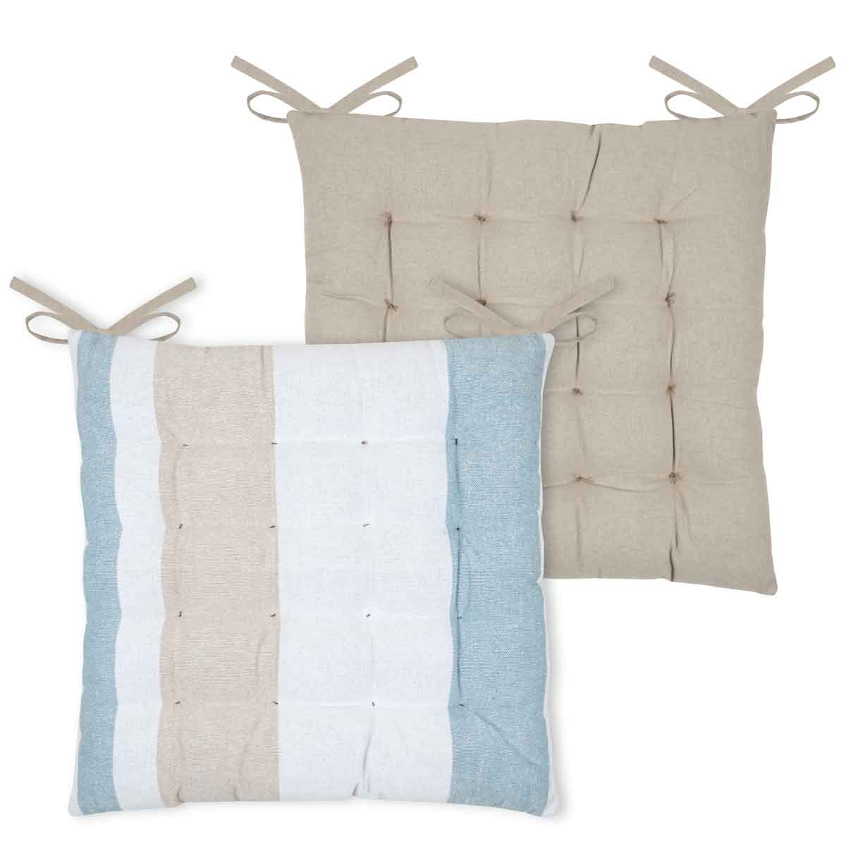 Coj&iacute;n de silla HARBOR azul 38x38cm