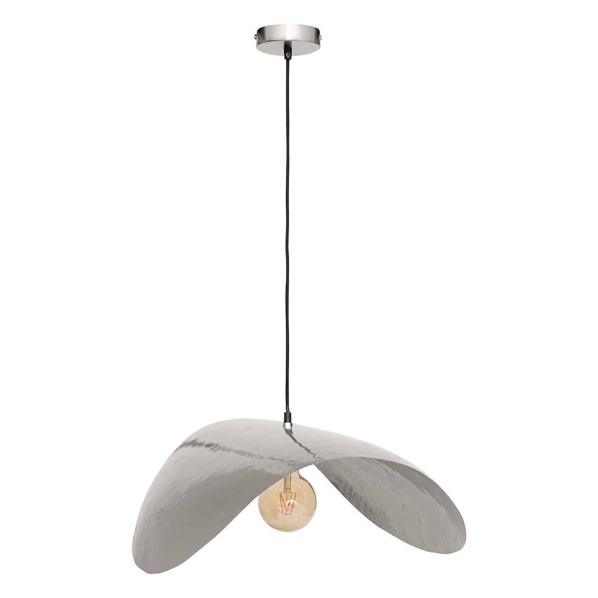 L&aacute;mpara de techo ARLO plateado de metal 128cm