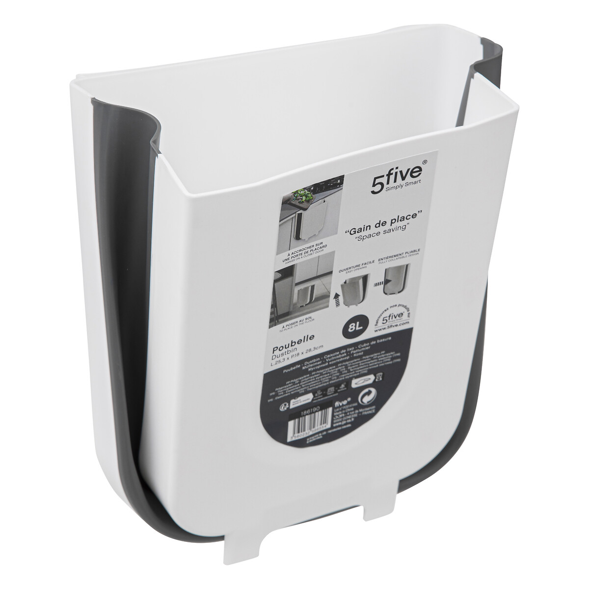 Cubo De Basura Ext. 8L 25.3x18x28.3Cm 