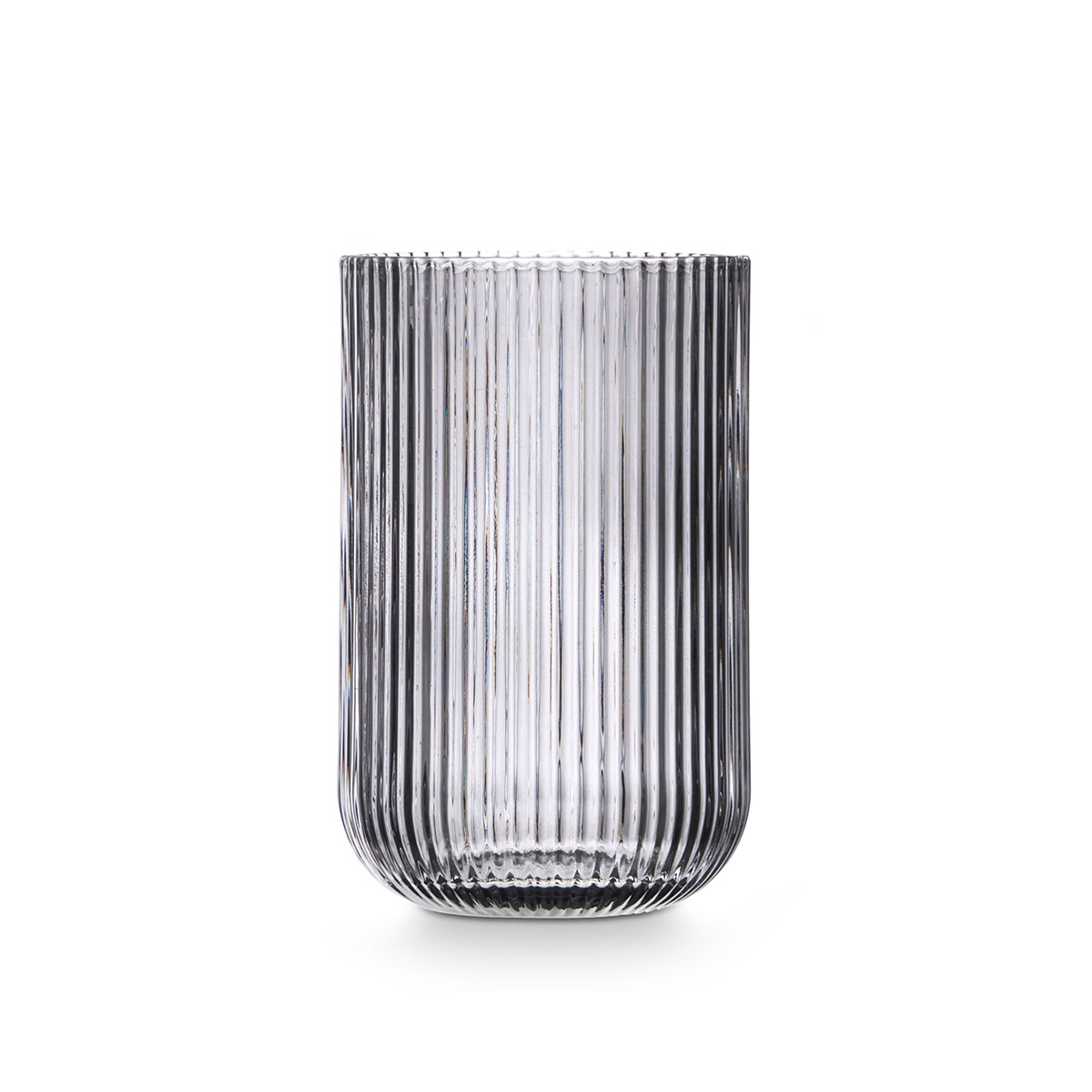 Vaso De Agua Rayas Gris De Vidrio 43cl