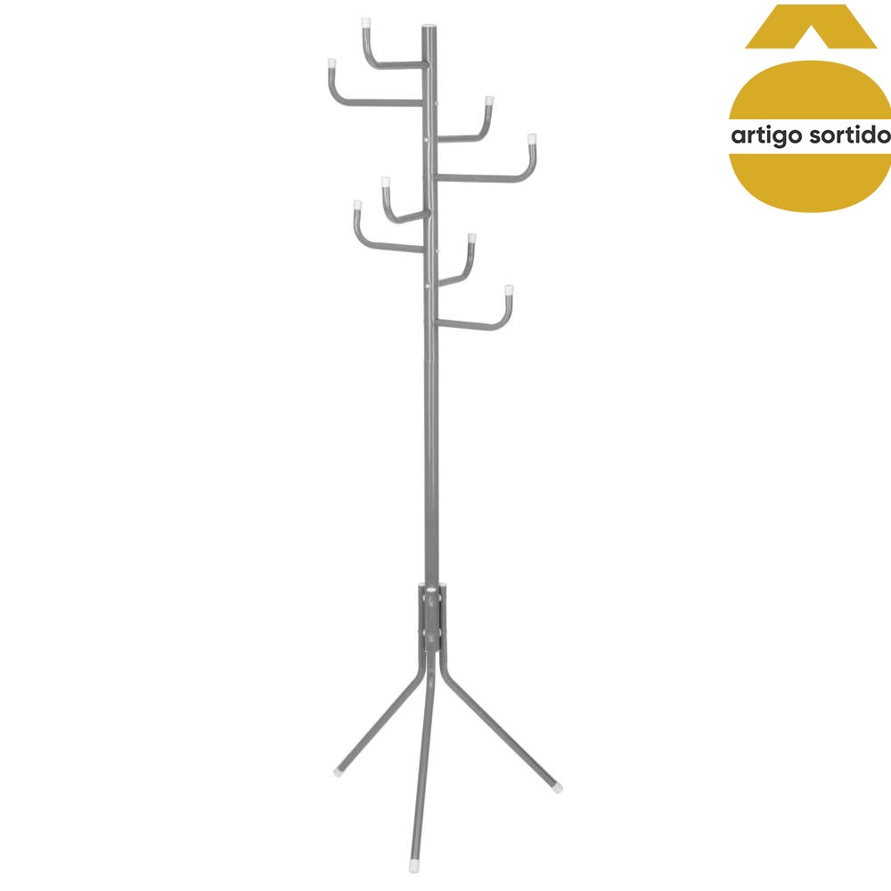Perchero De Pie Metálico Gris