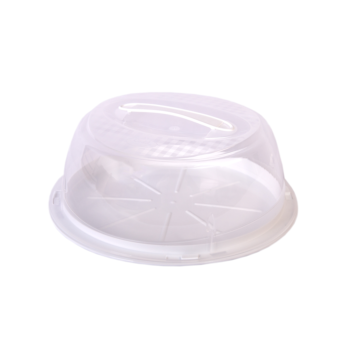 Porta Tartas Plástico Blanco/Gris 35Cm