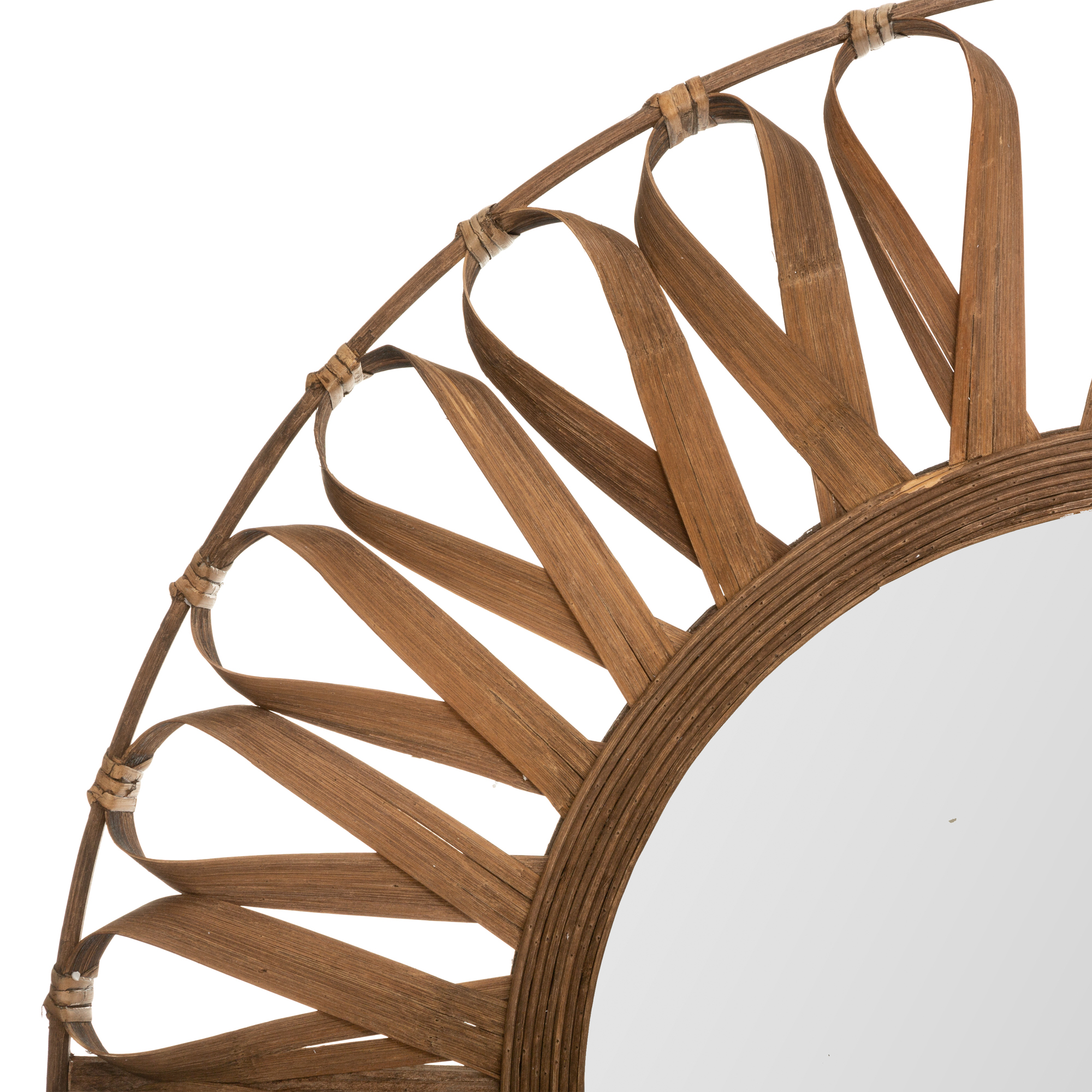 Espejo De Pared Eve De Bamb&uacute; Beige 93Cm