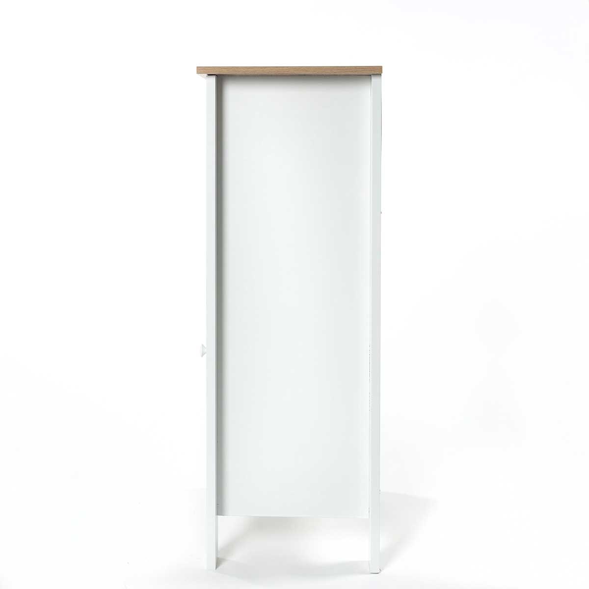 Armario bajo wc DENVER blanco y márron 83cm