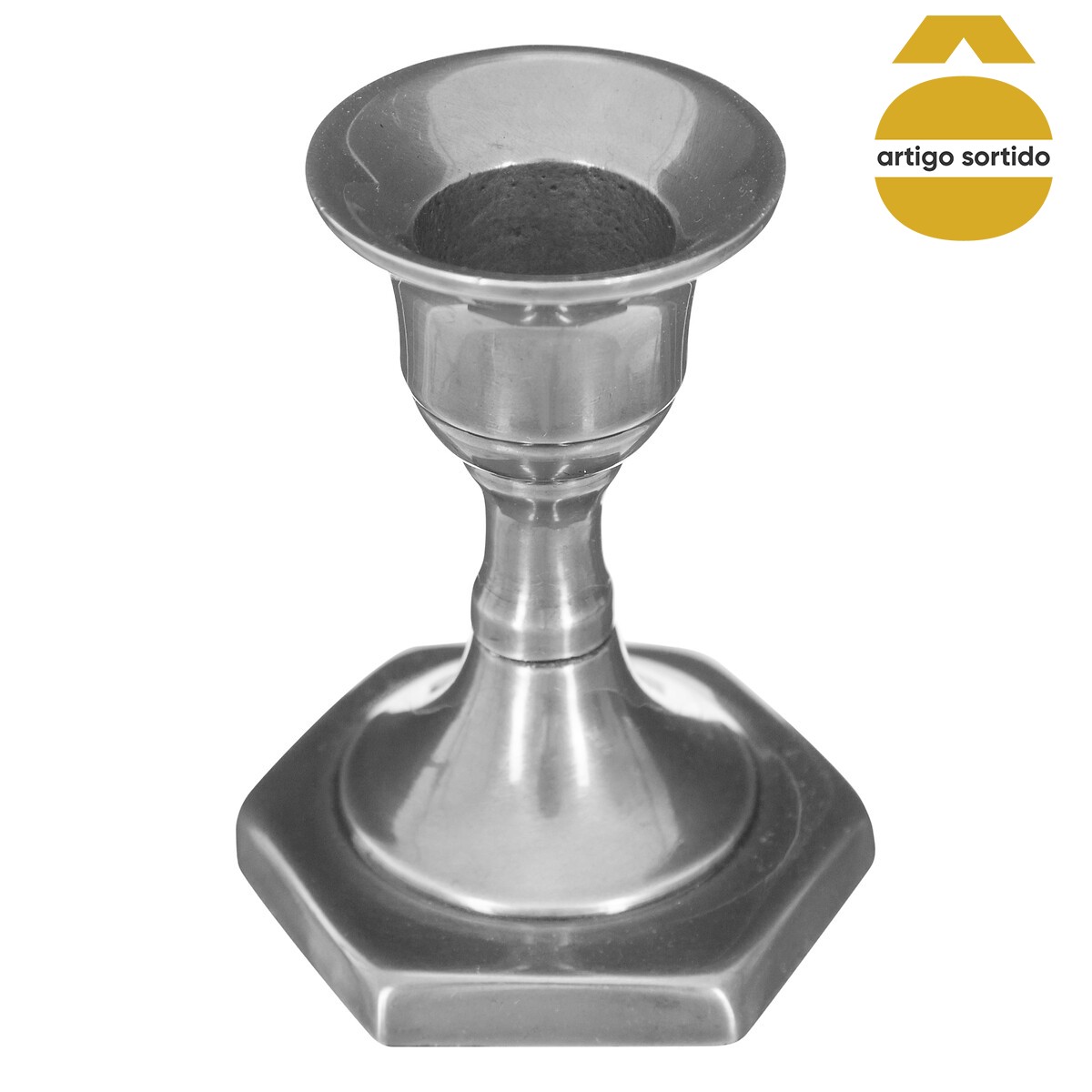 Casti&ccedil;al Prateado Em Metal