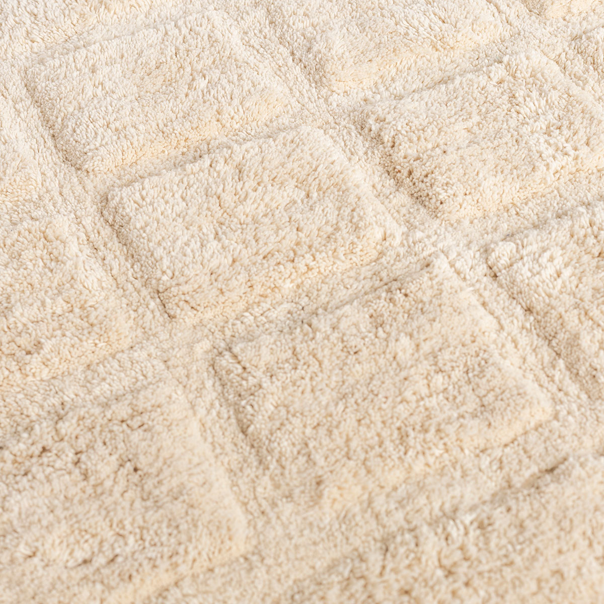 Alfombra wc EVIE beige de algod&oacute;n 50x80cm