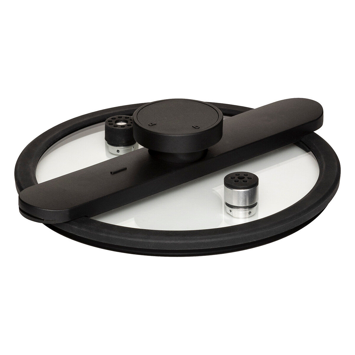 Olla a presión negra de aluminio 6L