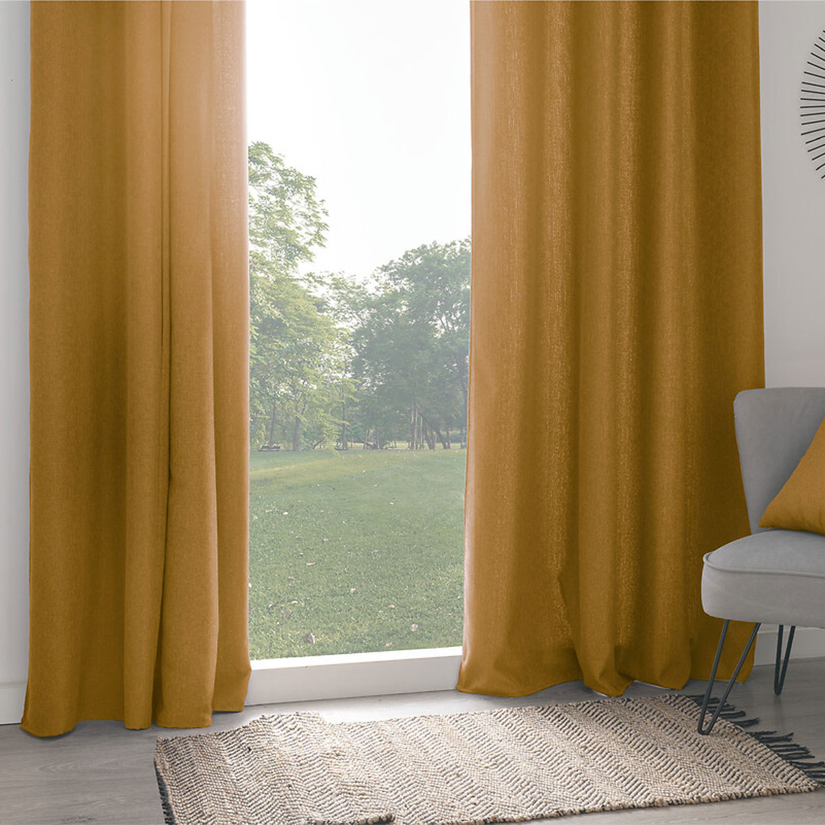 Cortina Aislante Ocre 140x260cm
