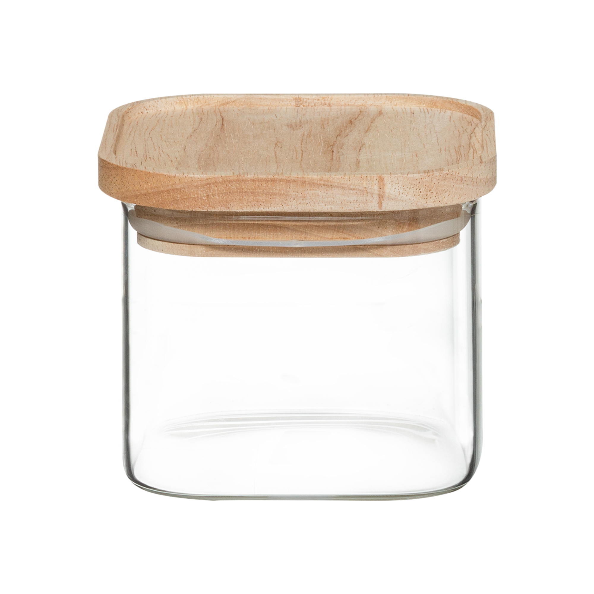 Set de 4 tarros de vidrio apilables