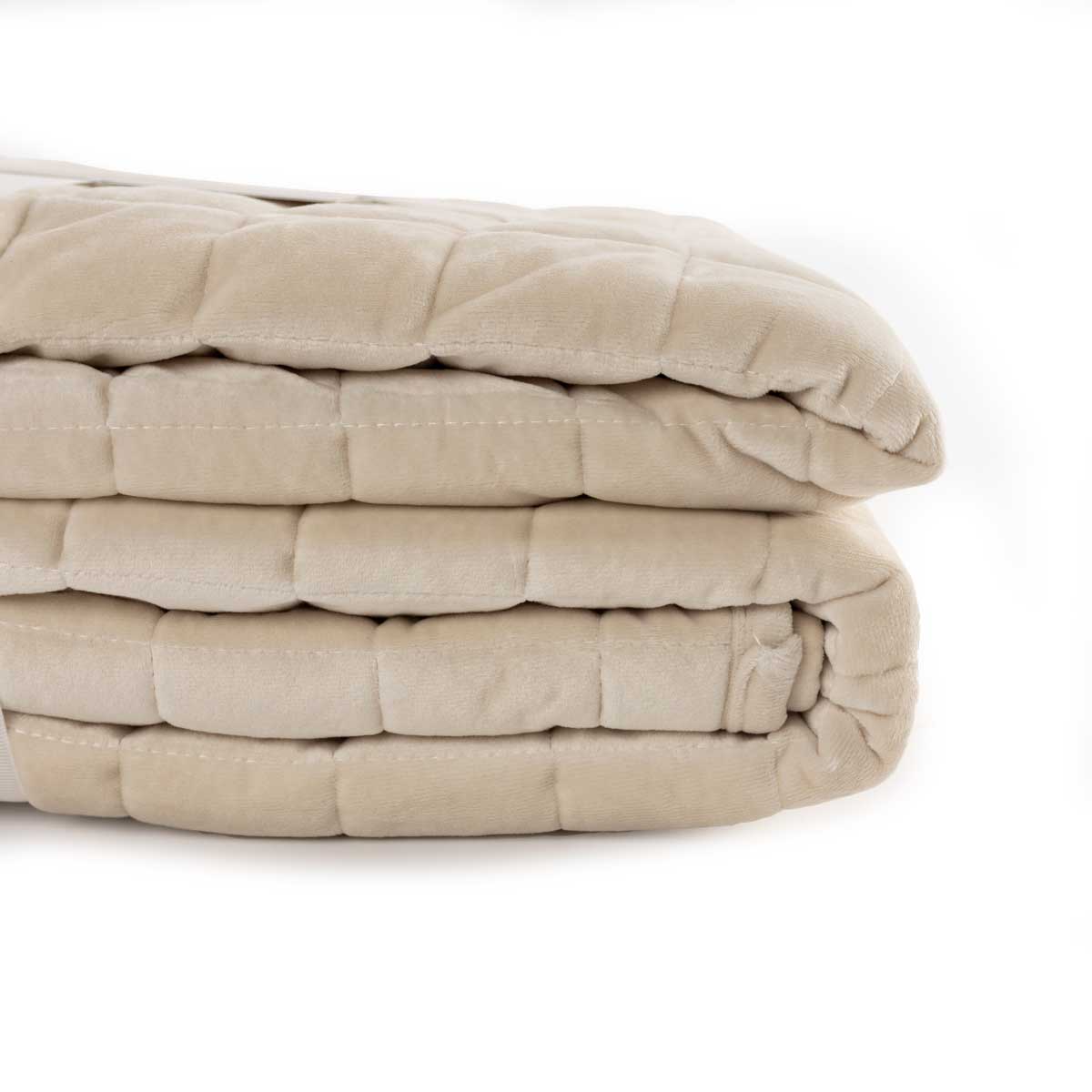 Edred&oacute;n ORLANDO beige de terciopelo 240x260cm