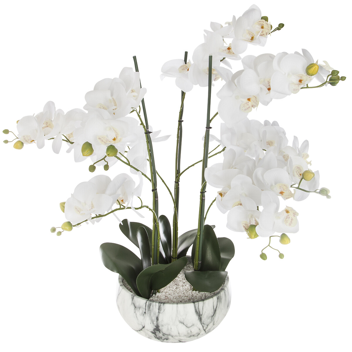 Maceta Efect.M&aacute;rmol C/Orqu&iacute;dea 25x65Cm