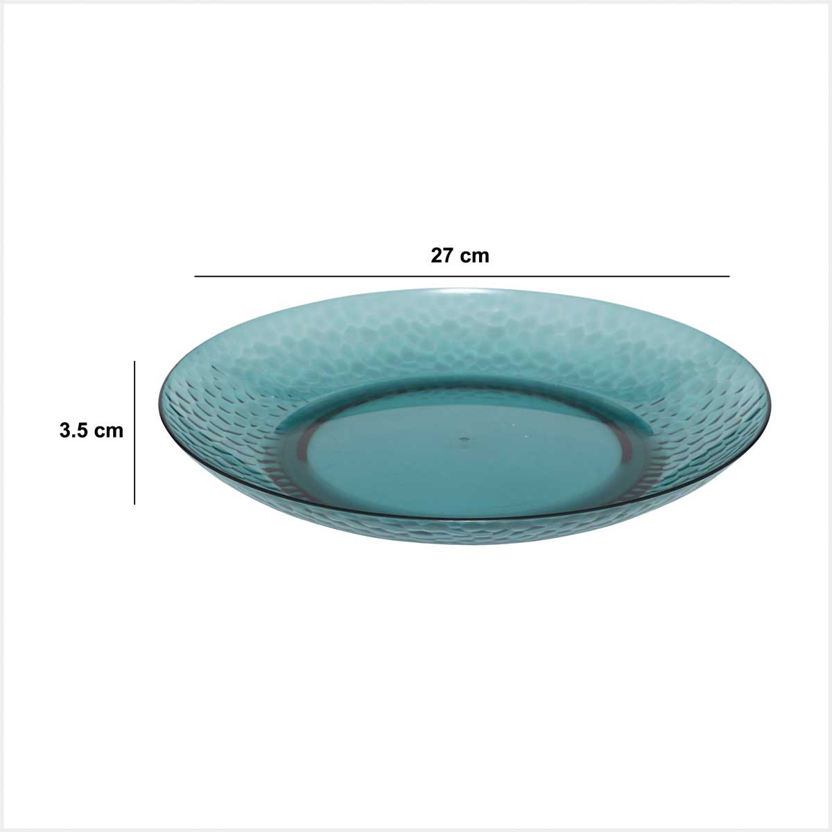 Plato llano ESTIVA 27cm verde de poliestireno 