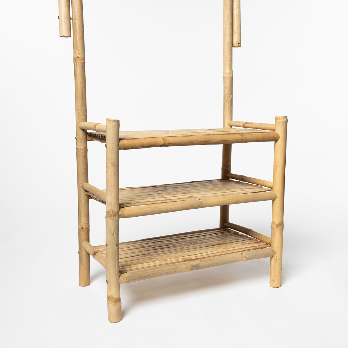 Mueble de ba&ntilde;o con 3 estantes de bamb&uacute;