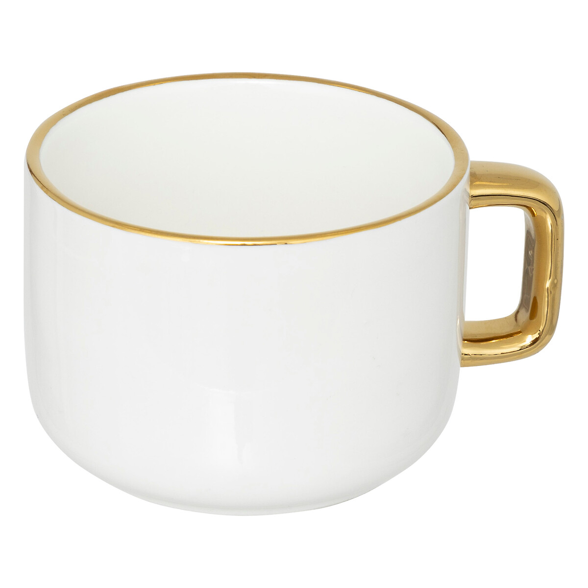 Taza De Caf&eacute; C/Plato Arya Blanco De Cer&aacute;mica 25cl