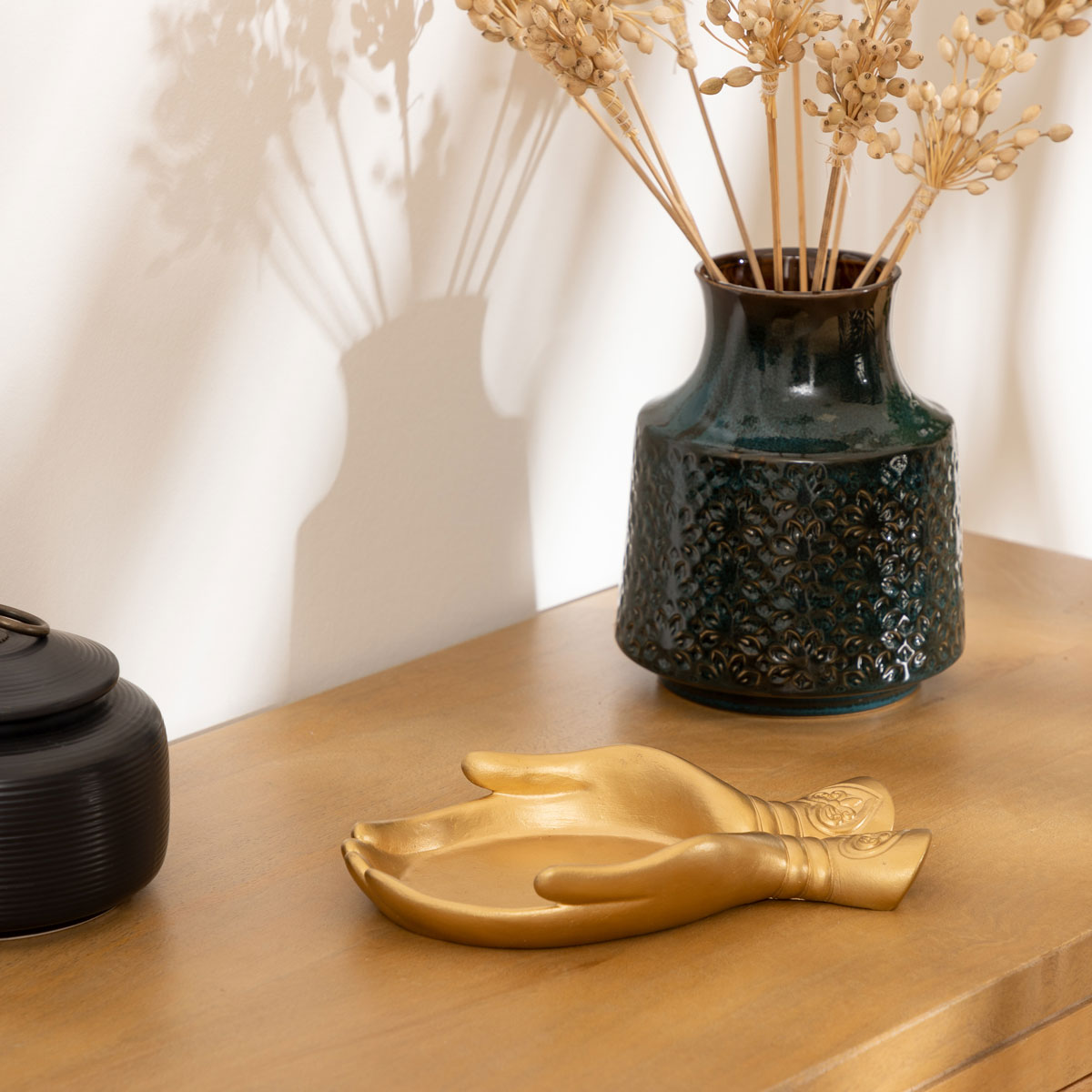 Vaciabolsillos Mano De Resina 22x14x4Cm