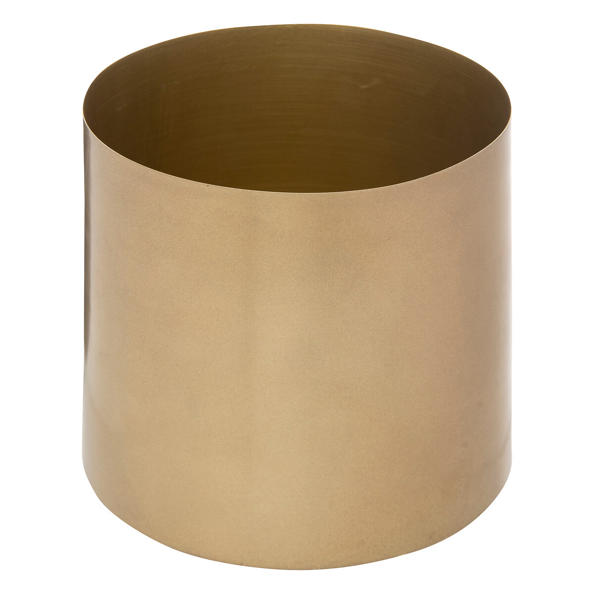 Vaso Redondo Dourado Em Metal 13cm