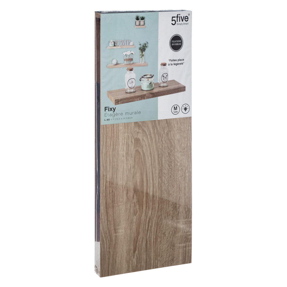 Estante Flotante Mdf Roble Natural