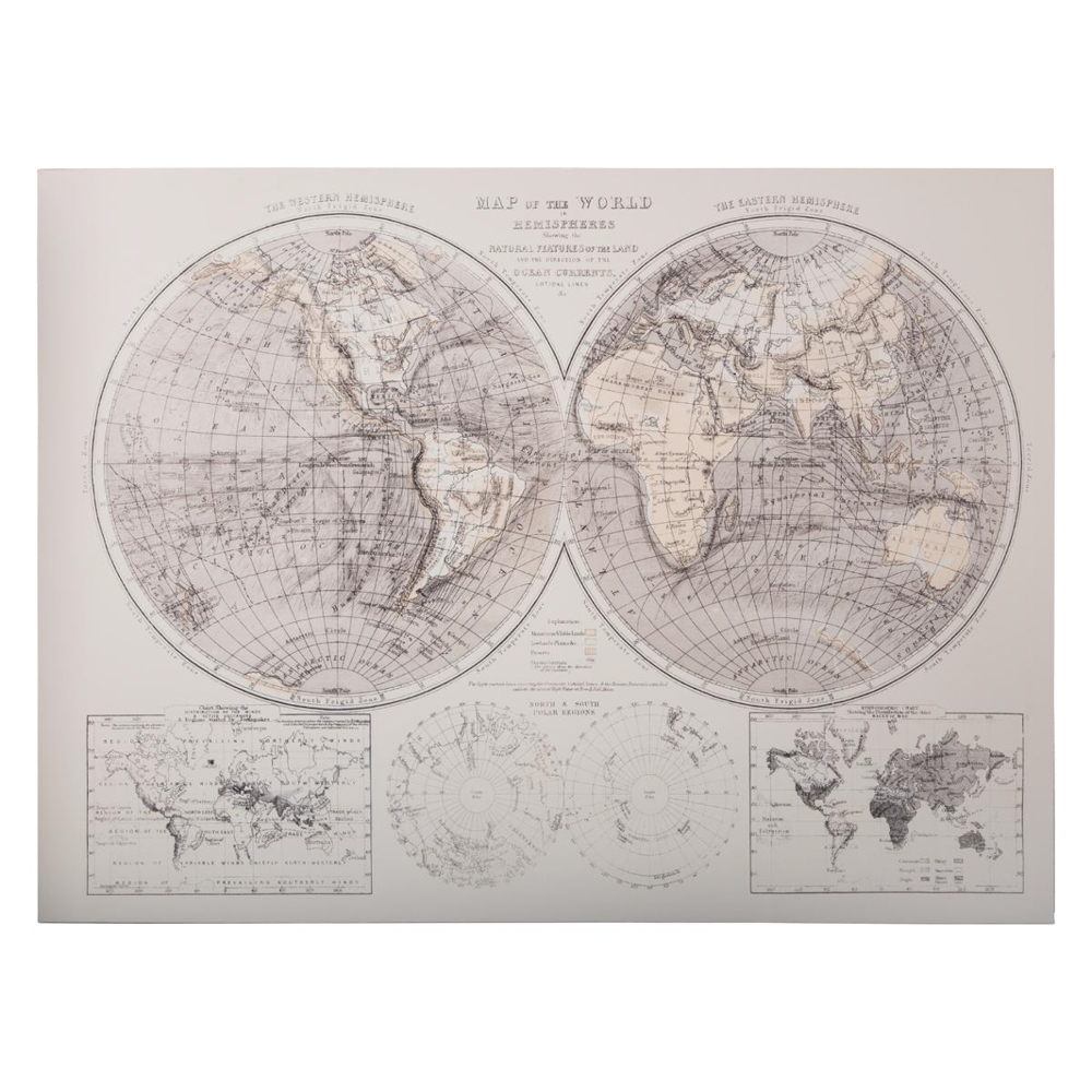 Quadro Decorativo Mapa Mundo