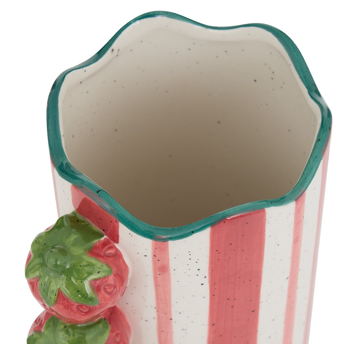 Florero con fresas 3D FRUITY de cer&aacute;mica 23cm