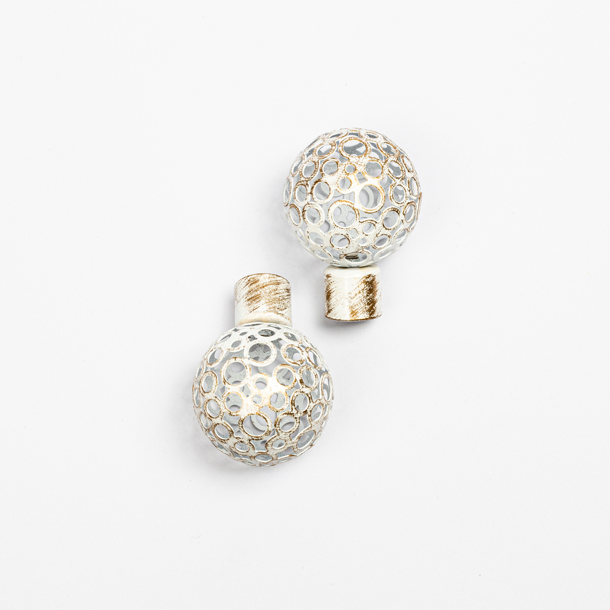 Juego De 2 Remates Boule D20 Blanco/Oro