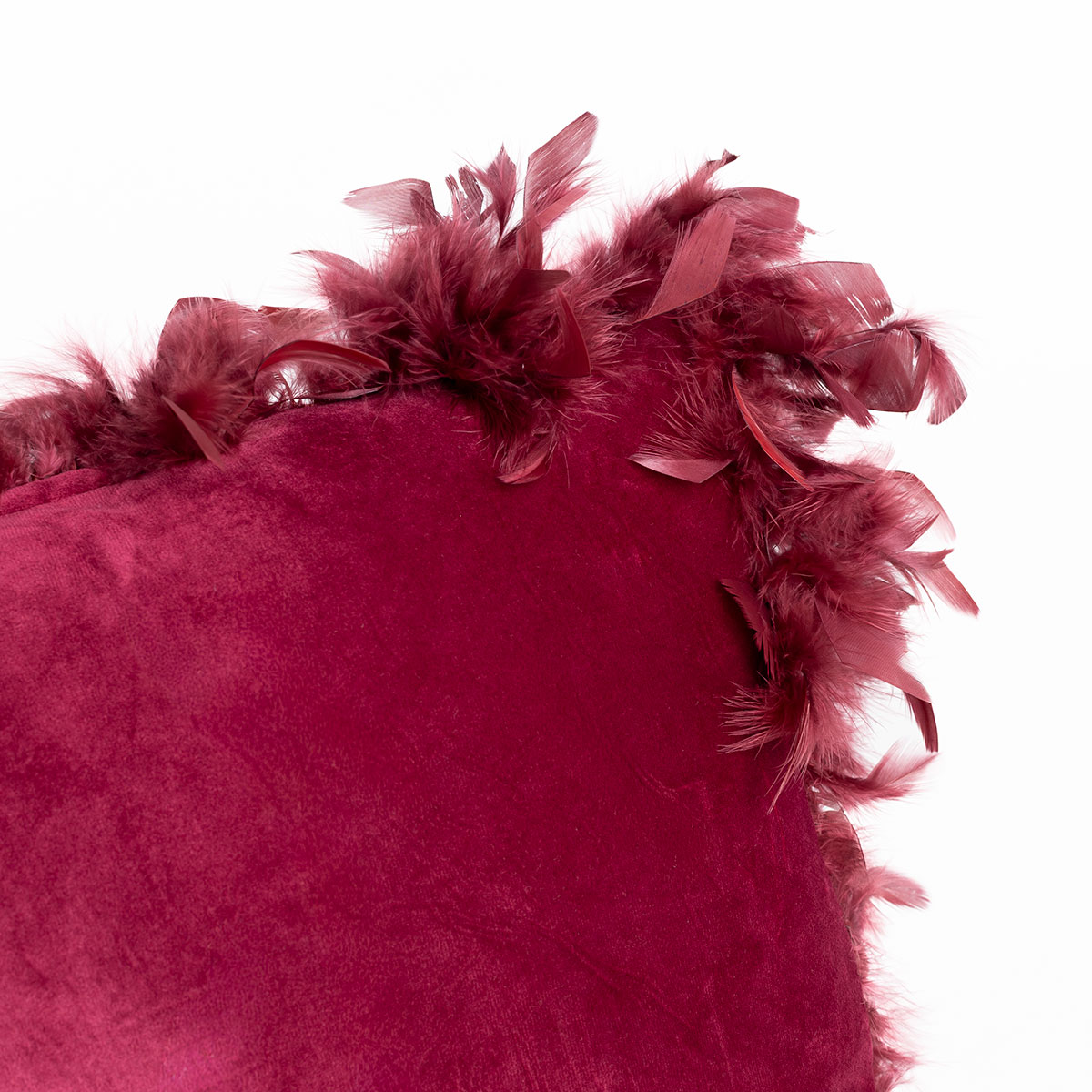 Cojín burdeos de terciopelo 40x40cm