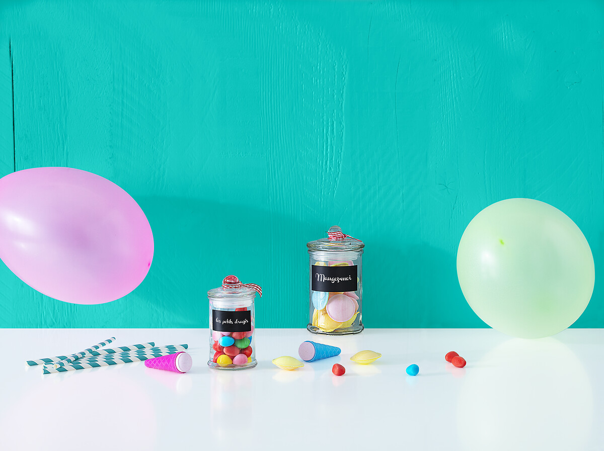 Tarro Vidrio C/Etiqueta De Pizarrón