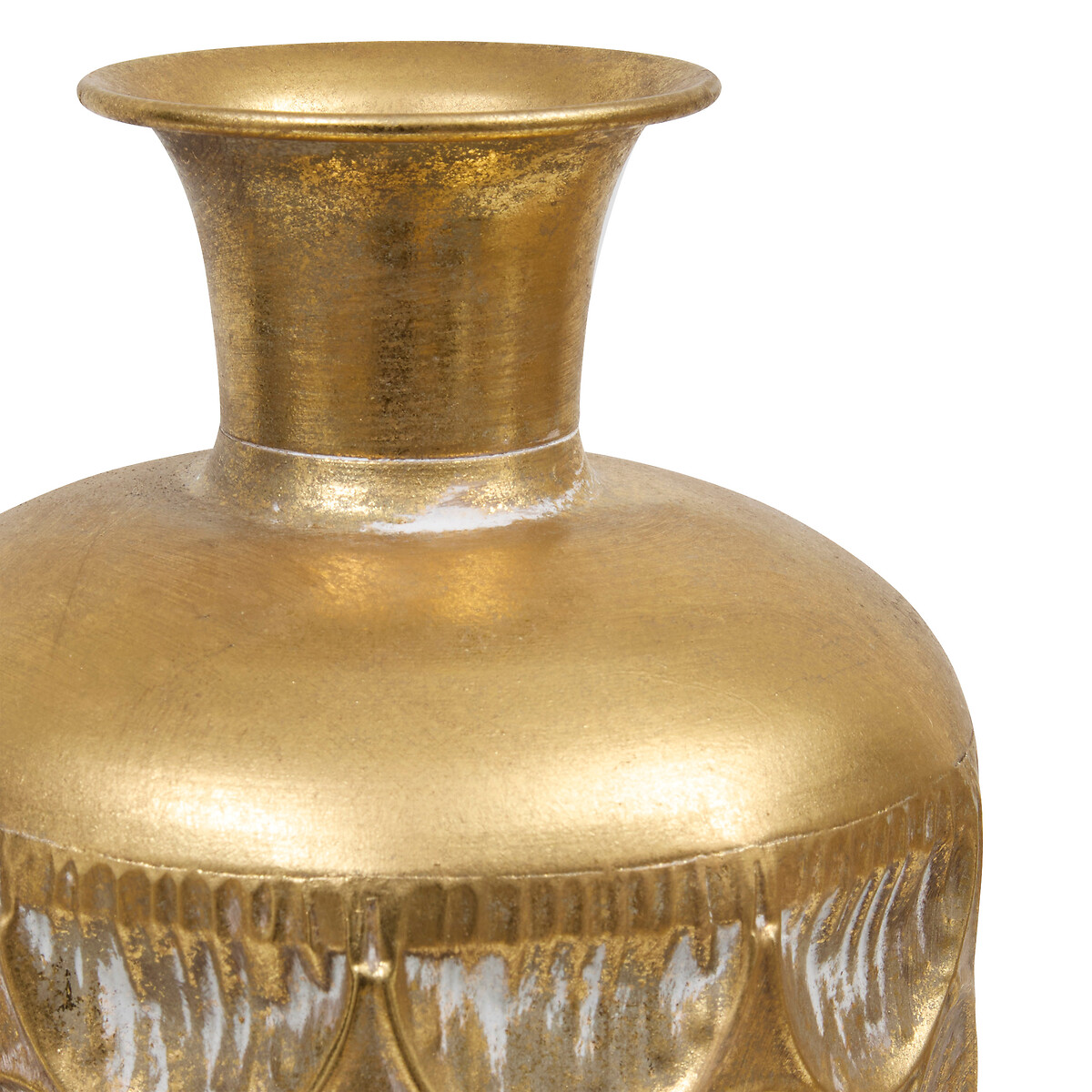 Jarr&oacute;n con textura BELLI dorado 60cm