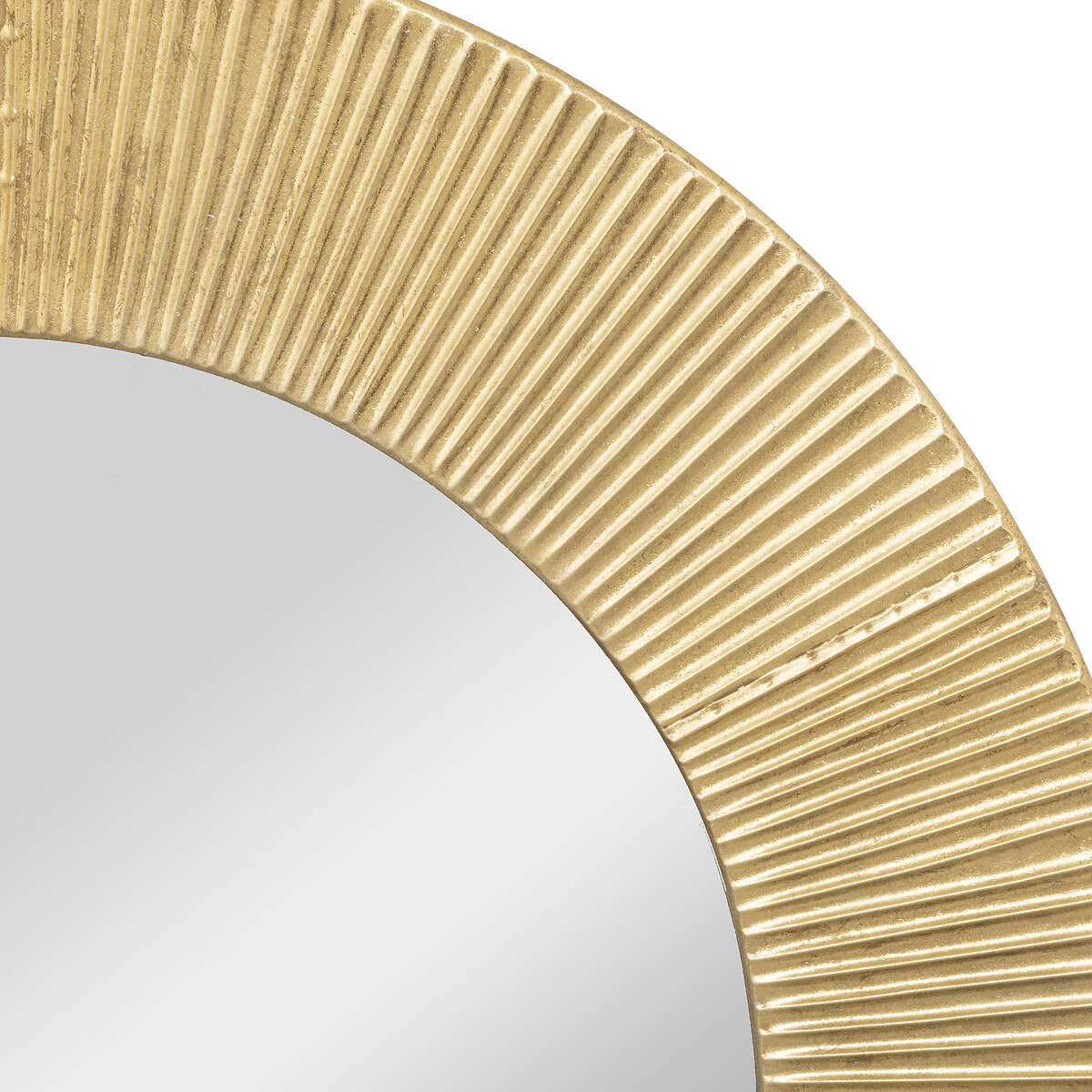 Espelho De Parede Em Metal Dourado Milda 90cm