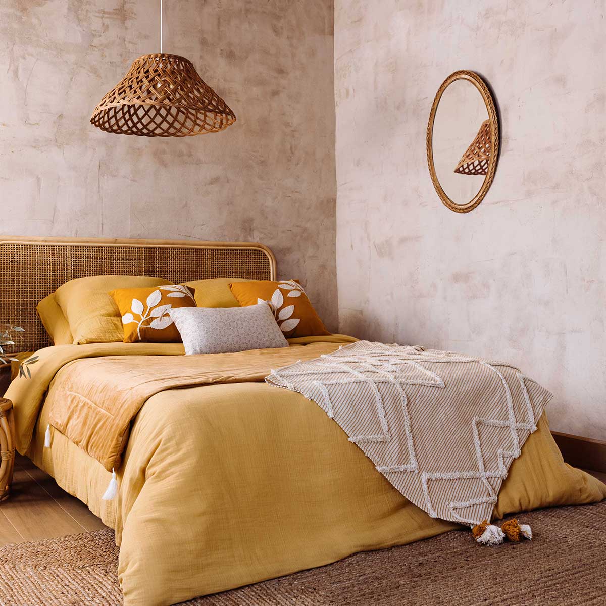 Cabecero Ronnie Ratán 100x160Cm