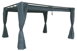 Cortinas para p&eacute;rgola palmera gris ardosia