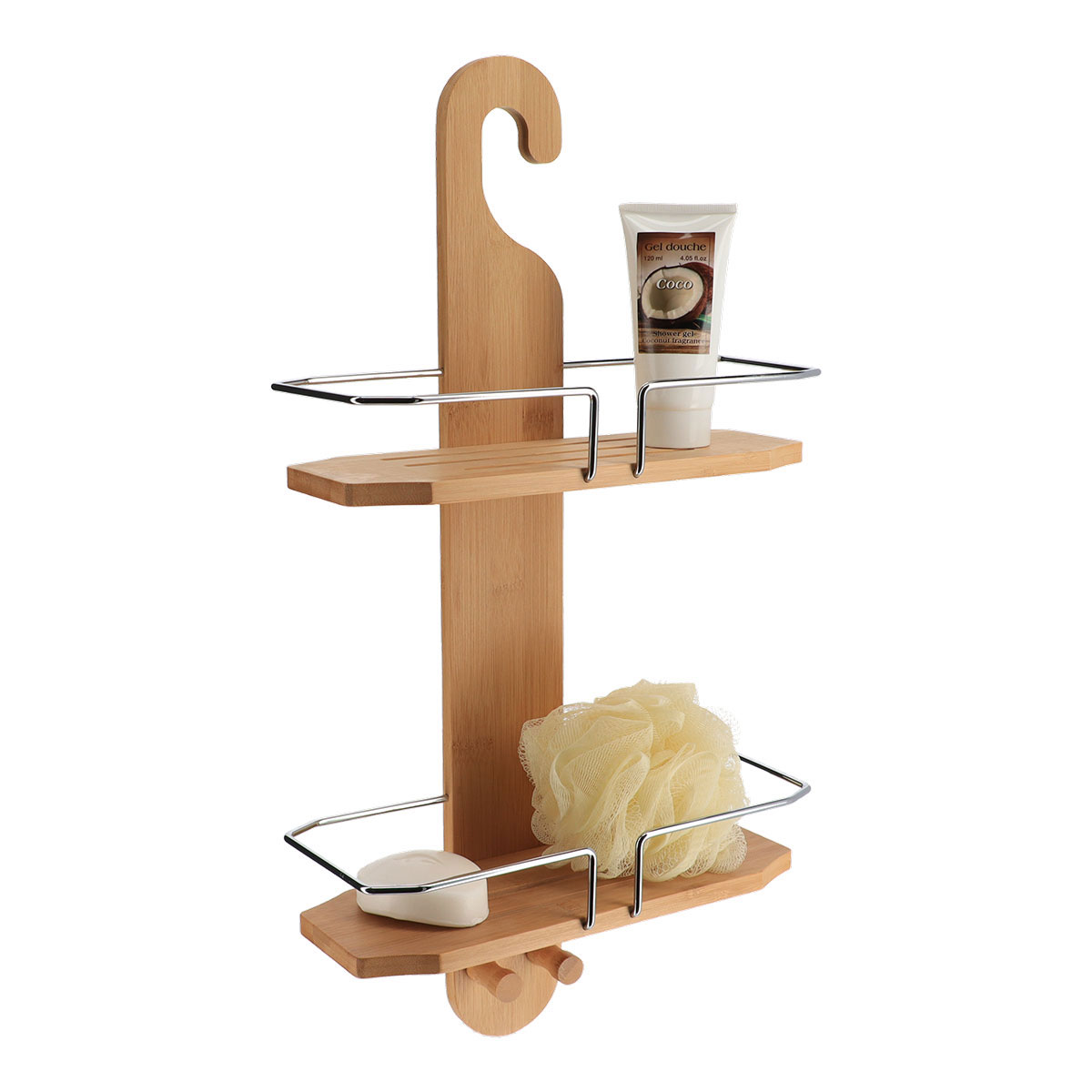 Soporte Met&aacute;lico De Bamb&uacute; C/2 Niveles