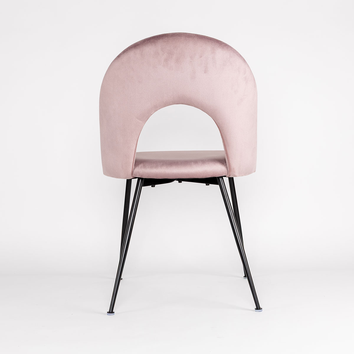 Silla RAVEN de terciopelo rosa