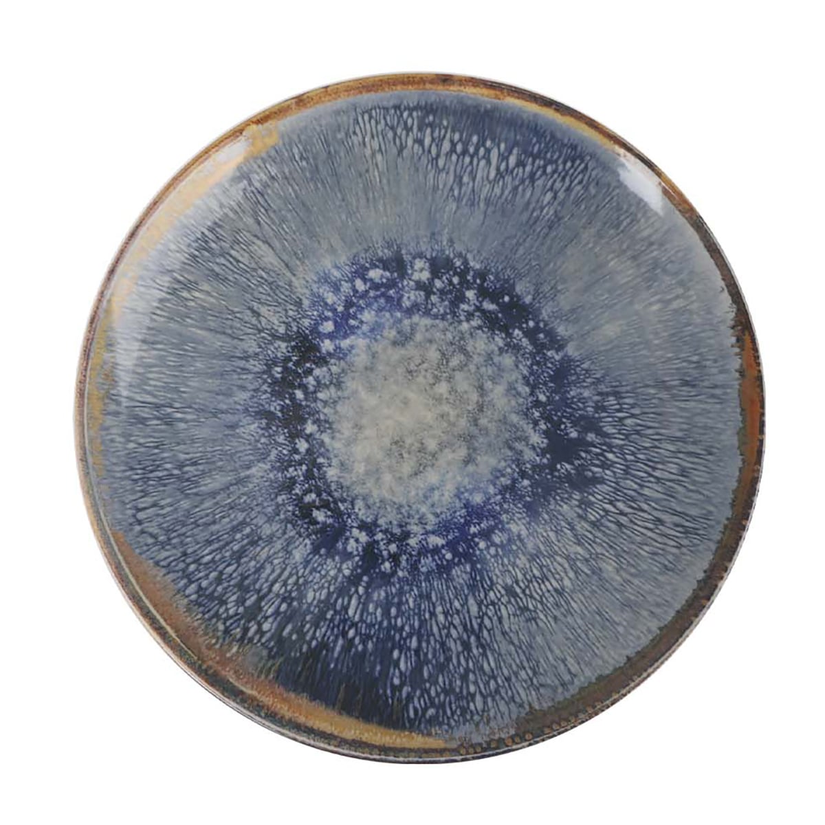 Plato llano ALEIA azul de porcelana 26cm