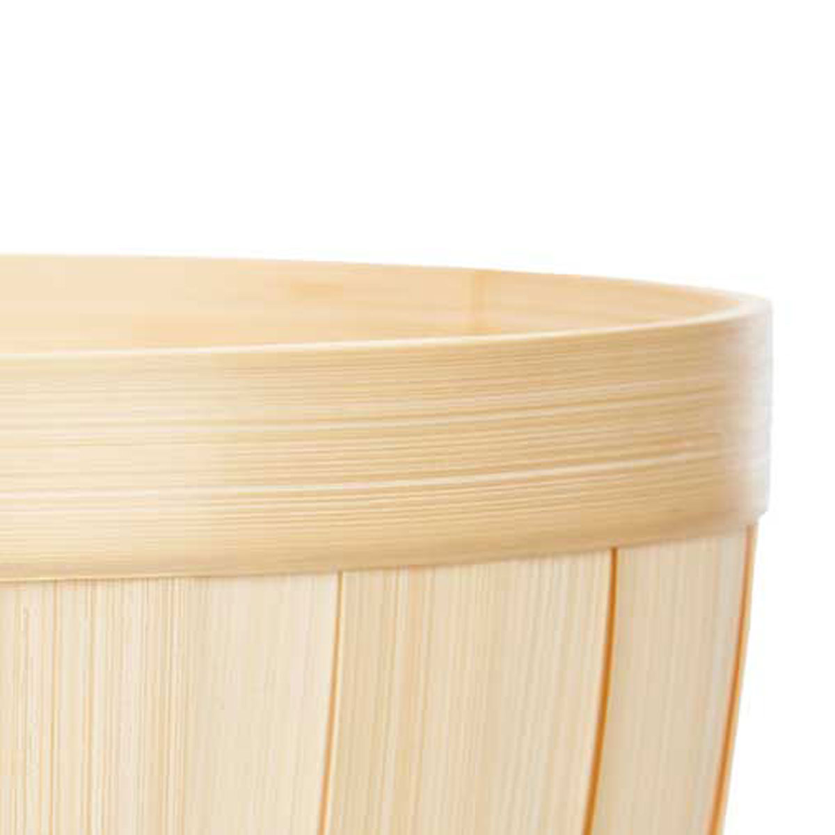 Maceta beige de bamb&uacute; 19cm