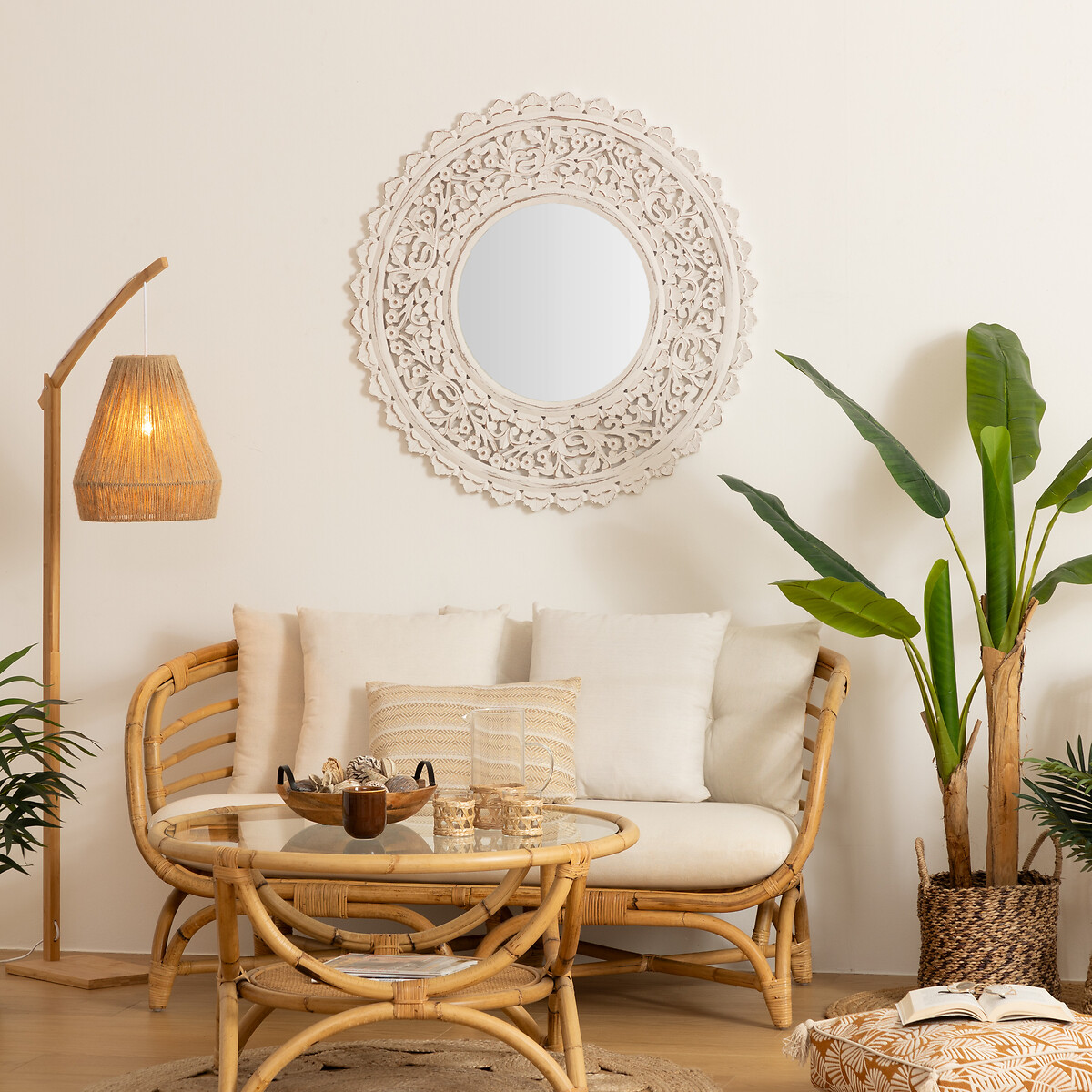 Espejo De Pared Ritual Mdf Blanco 90Cm