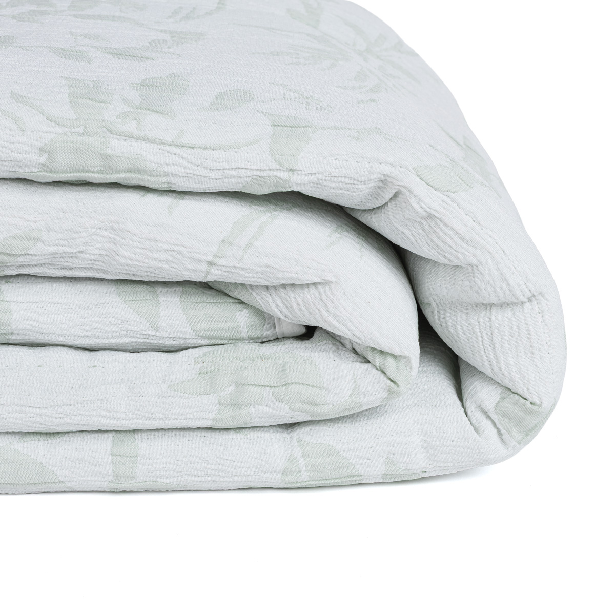 Colcha hojas AUREN verde 250x270cm