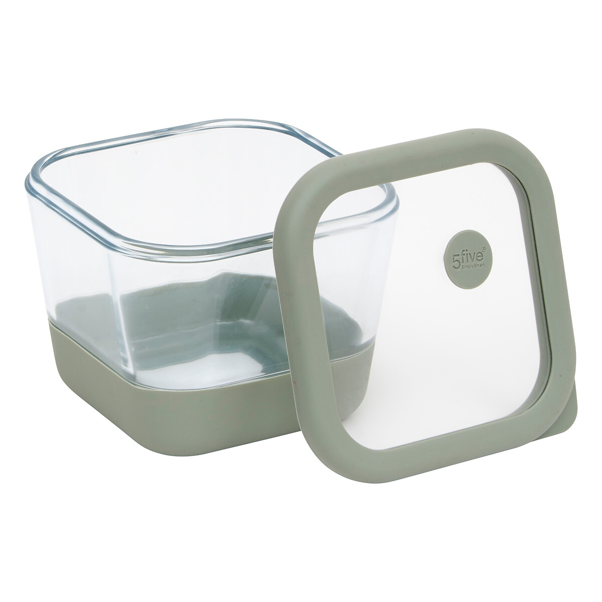Herm&eacute;tico cuadrado SILIGLASS gris 0,8L