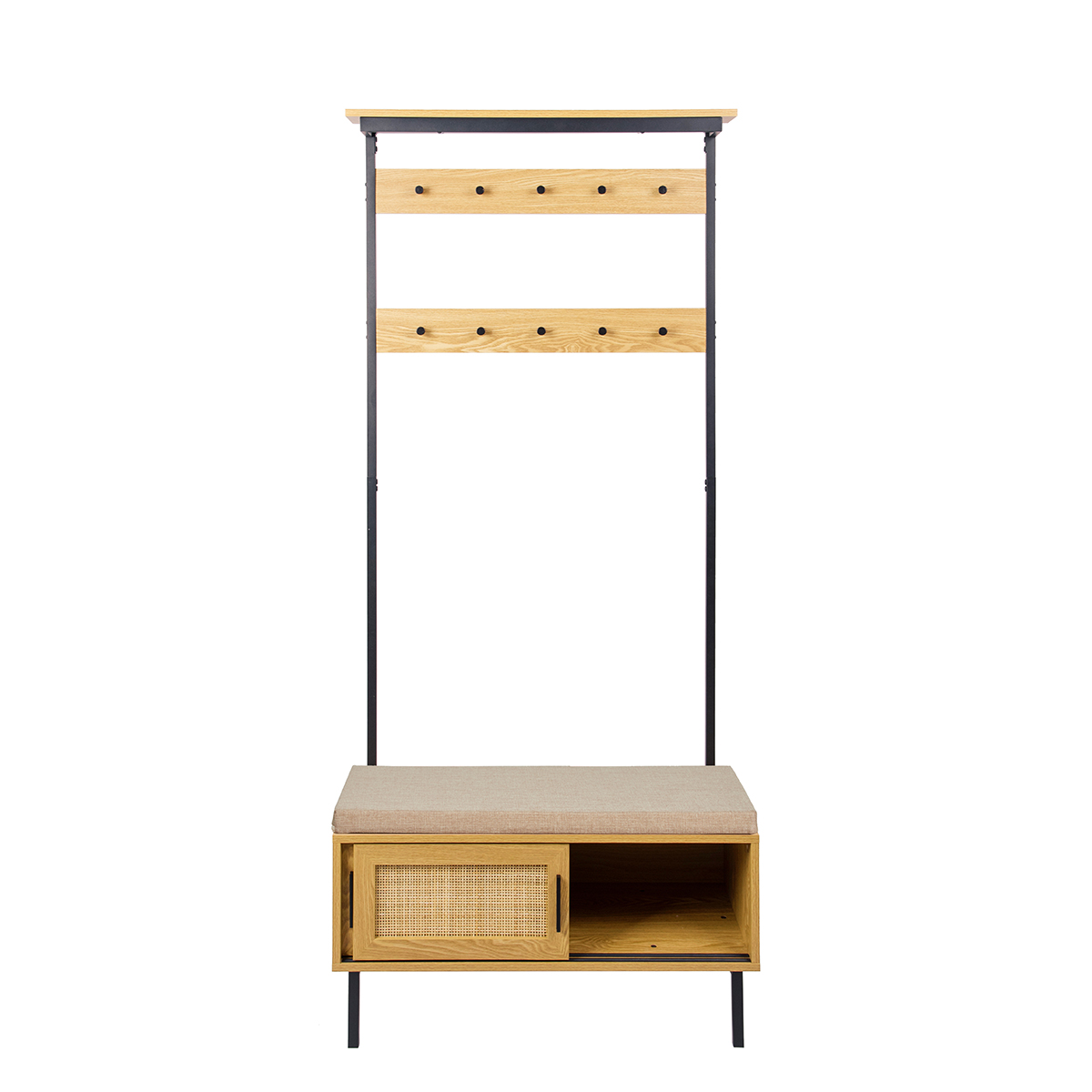 Mueble recibidor con zapatero y banco