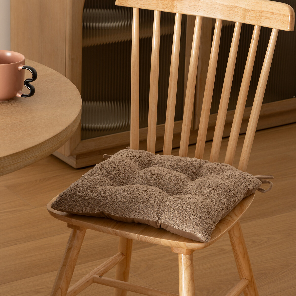 Cojín Para Silla Bouclette Gris Pardo 38x38cm